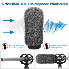 Shotgun Mic Windscreen Deadcat Pop Filter 7.1″ Long for NTG3 NTG2 MKH416 MKH418
