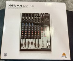 Behringer XENYX 1204USB Mixing Console, 12-Channel USB, Phantom Power