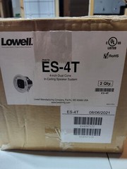 Lowell ES-4T 4″ In-Ceiling Speaker Pair New In Box