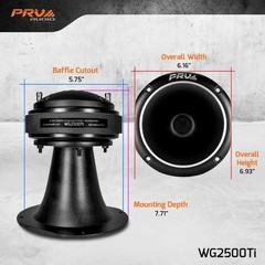 200W Titanium Compression Driver 8 Ohm 107dB High Frequency Horn Driver with