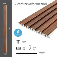Waterproof Soundproof WPC Wall Panels Easy DIY Installation Durable 8 Panels New