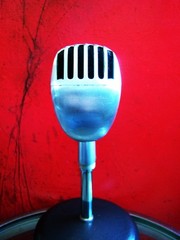 Vintage 1960s Shure 55S dynamic cardioid microphone w Atlas DS5 stand DISPLAY #5