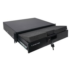 Sound Town 12U DJ Rack Case 21″ Rackable Depth Casters Locking Drawer STRC-12D2