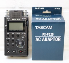 TASCAM DR-100MK2 Portable Linear PCM Audio Recorder w/PS-P250 AC Adapter Working