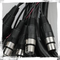 XLR Snake Cable Patch – 16-Channel 10ft Pro Audio Mic Cord Mixer Sound Stage PA