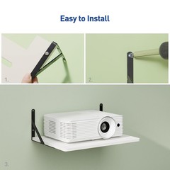 AREAJD Black White Small Mini Projector 11.7 x 7.87 inches, Black,