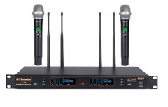 GTD Audio 2×100 Ch UHF Diversity Wireless Hand held Microphone Mic System F-36