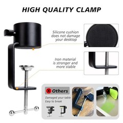 Adjustable Boom Arm with Pop Filter for SM7dB Microphone – Noise Reduction Mic S