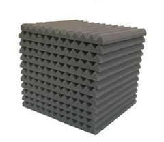 12 pk 12x12x1″ Wedge Acoustic Foam Soundproof Wall Record Studio Panel Tile Gray