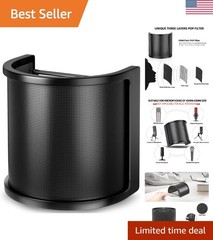 Pop Filter, [Upgraded Three Layers] Metal Mesh & Foam & Etamine Layer Microph…