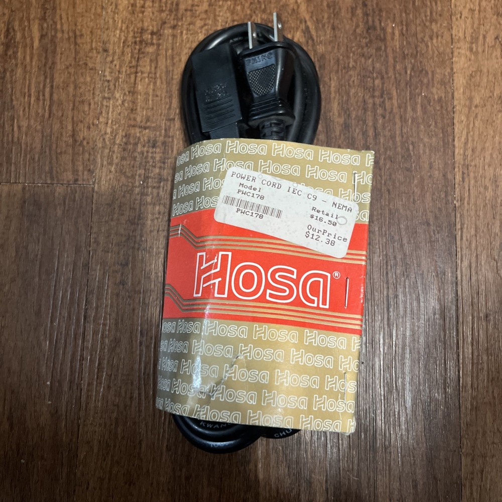 Hosa Technology 8ft PWC-178 Power Cord IEC C9 NEMA Cable