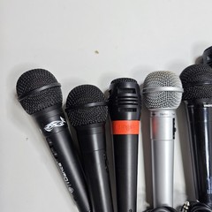 Lot of 15 Wired Microphones – Various Models & Colors, Used