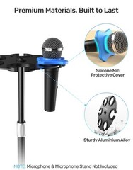 2025 Upgrade Multi Microphone Holder for Mic Stand Circular Microphone Stor…