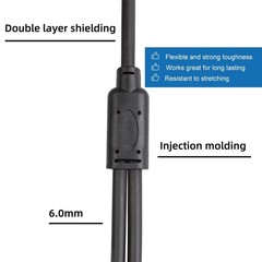 Smithok 2pack XLR Y Splitter Cable,Female to Dual Male Y 2pack*1.6ft, black