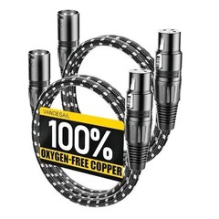 XLR Cables, 3ft 2 Pack Microphone Cable, XLR Male to Female Balanced Microphone