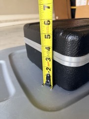 Black Hard Plastic Case w/ Foam Lining Carry Handle 12″x9x5”