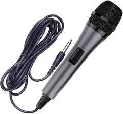 Karaoke USA M187 Professional Dynamic Microphone Corded – Black