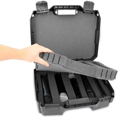 CASEMATIX Wireless Microphone Case – Holds 12 Mics, Transmitters & Accessories