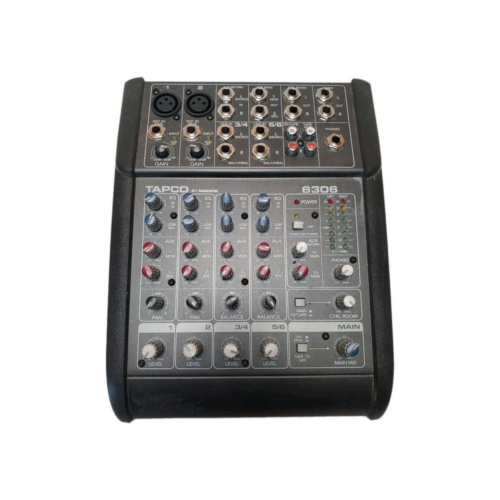 TAPCO Vintage Mackie 6306 Analogue 6-Channel Mixer No Power Supply Not Tested