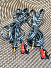 Lot of 2 D’Addario Planet Waves 10′ Banana to 1/4 (6.35mm) Plug Speaker Cable