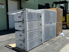 (4) Wharfedale Pro WLA-28A 8″ Line Array W/ (2) WLA-218BA SUB PKG #7018 (THS)