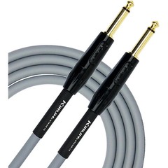 KIRLIN 18AWG Stage Instrument Cable with Gray PVC Jacket 10 ft.