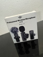 Wireless Lavalier Microphone 2TX 1RX USB-C Lightning for iPhone Android J4 New