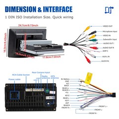 10″ Single DIN Android 15 BT Car Stereo Radio Carplay GPS Rotatable Screen 4+64G