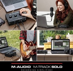 M-AUDIO M-Track Solo USB Audio Interface for 48kHz / 1 XLR in, Black