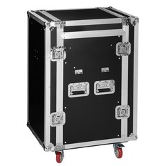 16 Space Pro Audio DJ Road Rack Case with Casters – 16U Pro Tour Grade Case HOT!