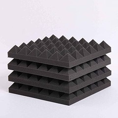 Acoustic Panels – 12 Pack Set 12x12x2 Inches 12 x 12 x 2 Inches 12 Pack – Black
