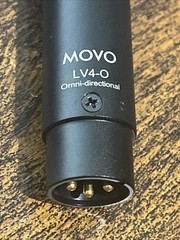 Movo LV4-O Lavalier Microphone Omni-Directional Cardioid XLR 3 Pin Wired Black