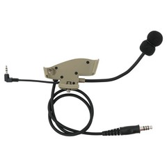 Noise Cancelling Microphone & PTT for Impact Sports Headphones – Airsoft Tan