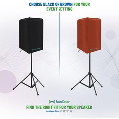 12-Inch PA/DJ Speaker Cover – Brown 420D Polyester with Silver UV50 Coating –…