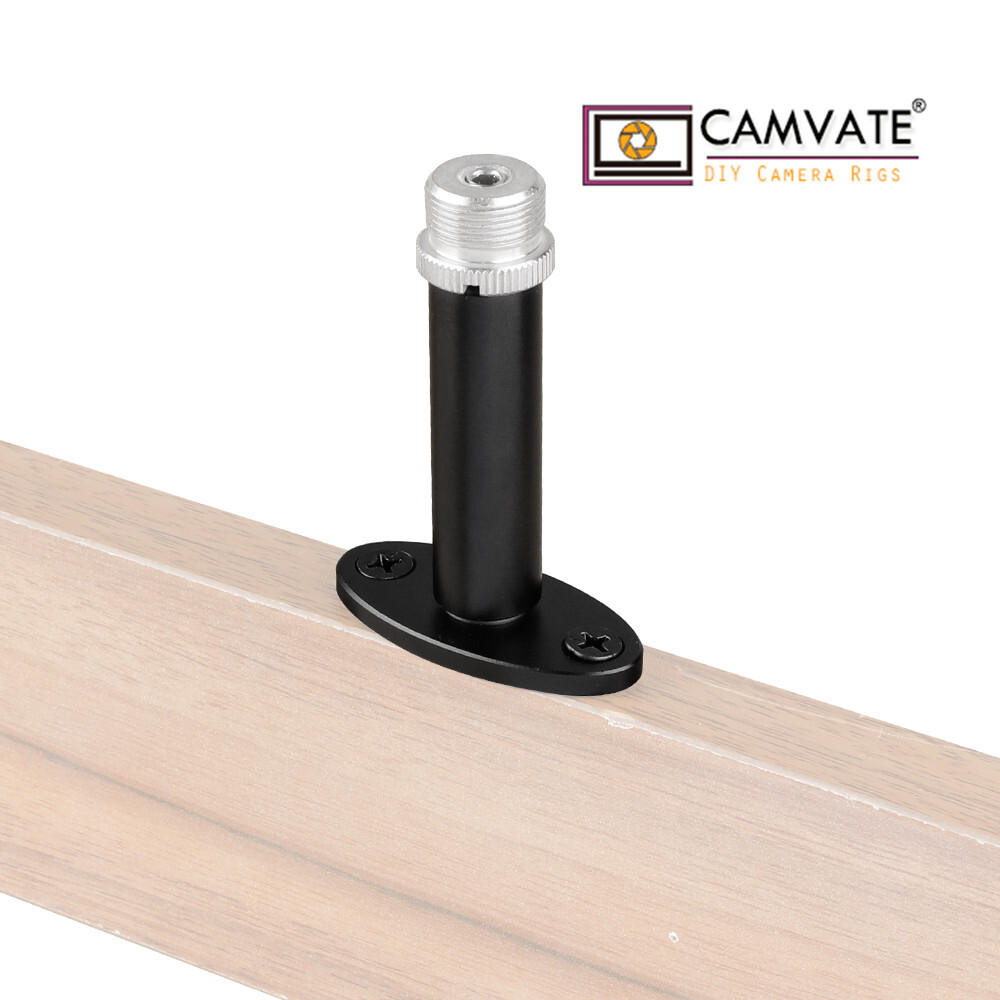 CAMVATE Wall Mount Bracket Holder 1/4-20 Female To 5/8″-27 Male Microphone Screw