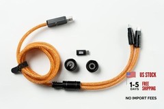 Split Dual 8K Gaming Cable AM Edition (4.6ft), High-Speed Orange Dual Cable