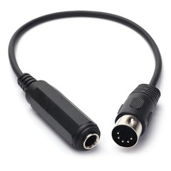 6.35mm Female 1/4″ TRS to DIN 5 Pin MIDI Cable Adapter for Speaker,Amplifier NEW