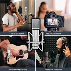 MA-87 Studio Condenser Microphone, 26mm Gold Large Diaphragm Capsule, Includi…
