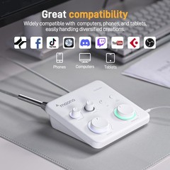 MAONO USB Audio Interface for PC: with XLR 23.93“ x 15.16“, White