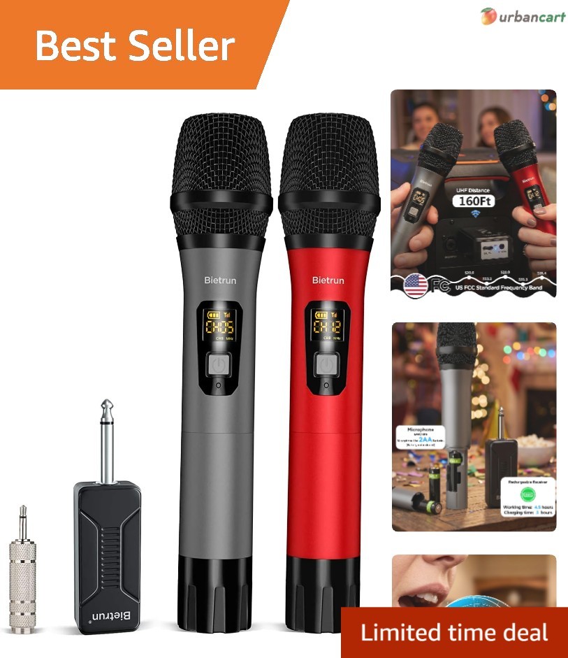 Ultra-Far UHF Wireless Microphone System with Rechargeable Receiver