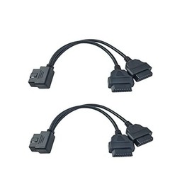 OBD2 Right Angle Splitter Y Cable Male to 2 Female Y Cable 2 Pieces