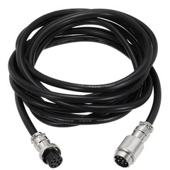 9.9ft GX16 9 Pin Cable Male to Female Head Aviation Cordset 22AWG, Black