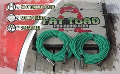 FAT TOAD XLR Microphone Cables 50Ft 2 PACK – DJ Pro Audio Studio Mic Cord Wire