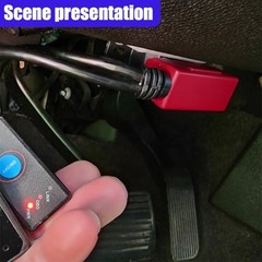 Red 16 Pin OBD2 Splitter – Right Angle Universal OBDII Extension Y Cable