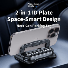 Universal 360° Car Phone Mount Holder For Cell Phone with Parking Plate Number