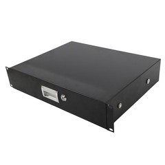Server Cabinet Case 19inch Rack Mount DJ Locking Lockable Deep Drawer w/ Key 2U