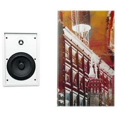 (12) Rockville RockSlim 70W White 5.25″ 70v Commercial Restaurant Wall Speakers