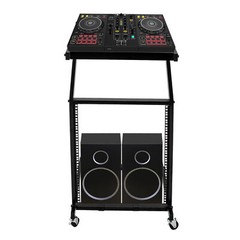 9U12U/16U Rack Mount Mixer Case Stand Studio Equipment Cart Stage Amp DJ Rolling