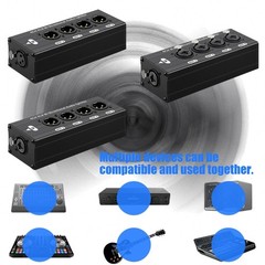 Professional 1 In 4Out XLR /6.35mm Music Splitter For Studio Live Performances