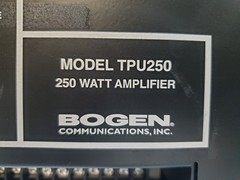 Bogen Communications 250W Telephone Paging Amplifier TPU250 – TESTED WORKS